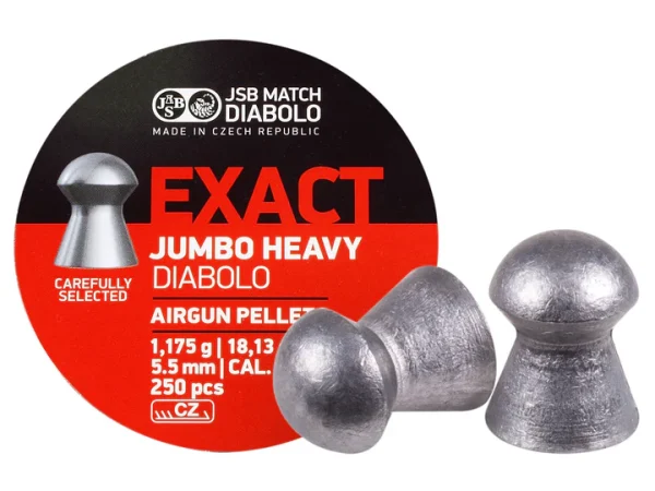 JSB Match Diabolo Exact Jumbo Heavy .22 Cal, 18.13gr - 250ct