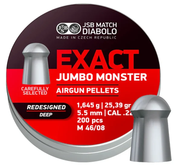 JSB Match Redesigned Jumbo Monster Deep .22 Cal, 25.39gr, 200ct